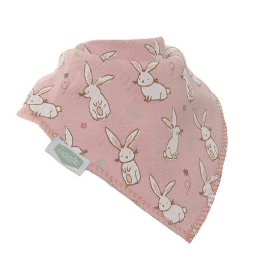 Ziggle Pink Bunny Dribble Bib