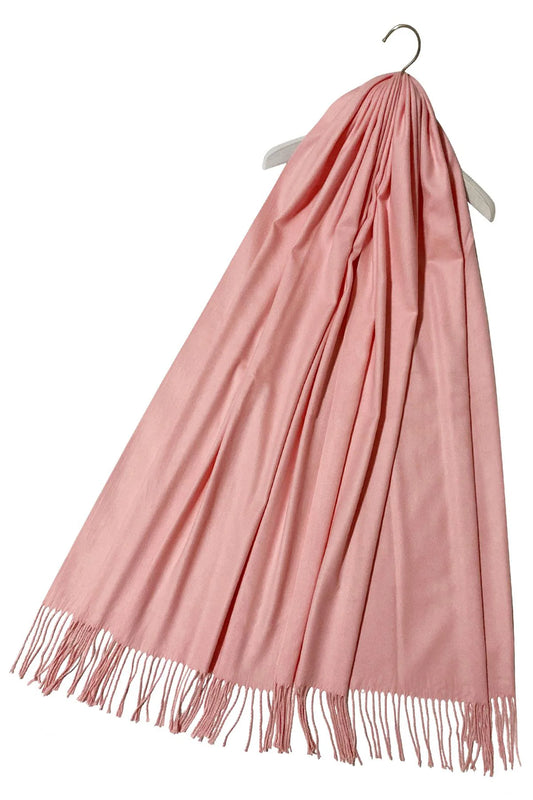 Powder Pink Luxury Cashmere Mix Scarf