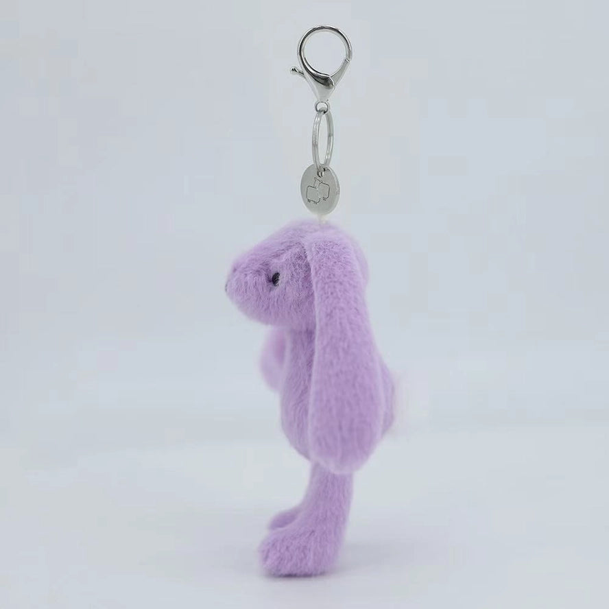 Purple Bunny Plush Keyring