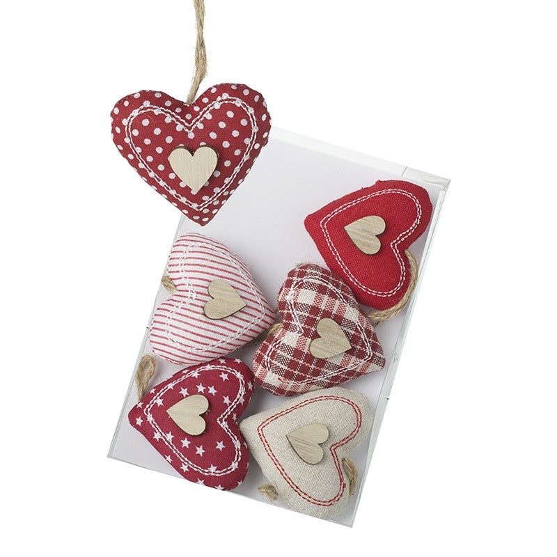 Red Hanging Heart Christmas Decoration