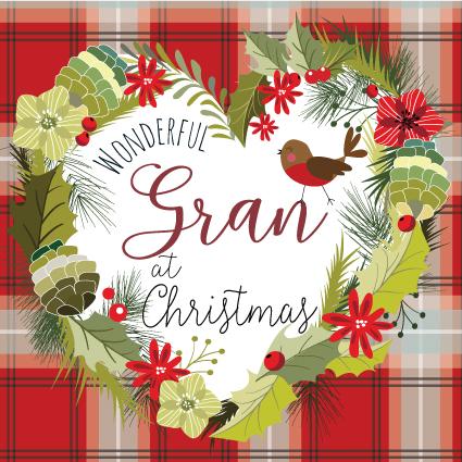 Gran Christmas Card - Pink Pig Cards