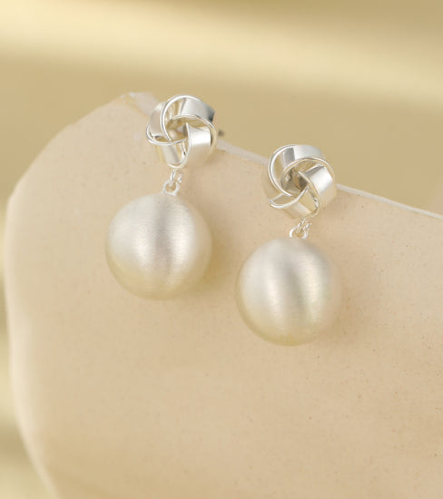Silver Plated Pearl Drop Earrings