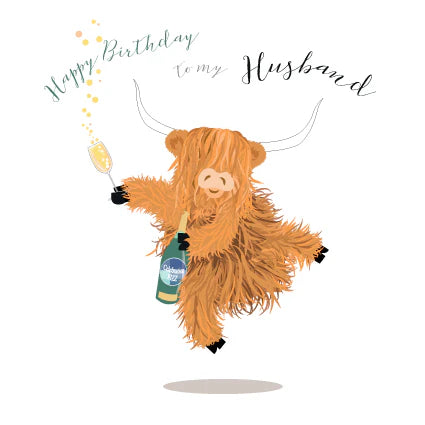 Husband Happy Birthday Card - Pink Pig Cards