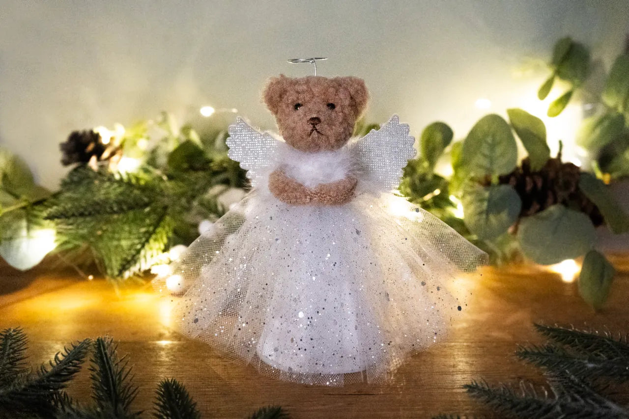 Teddy Bear Christmas Tree Topper – Festive Decoration for Your Tree