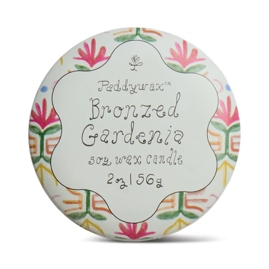 Tulip Printed Tin Soy Candle – Bronzed Gardenia