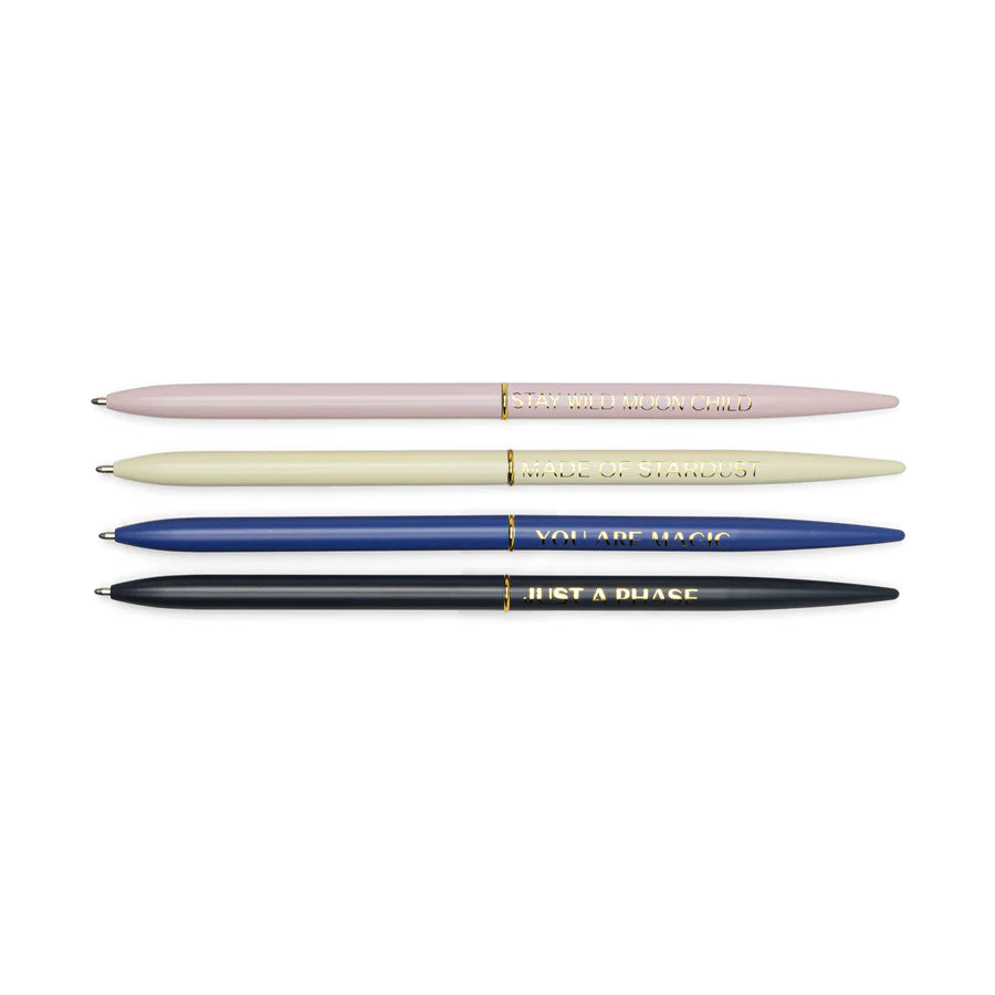 Twisty Slim Metal Pen Set – Celestial (Set of 4)
