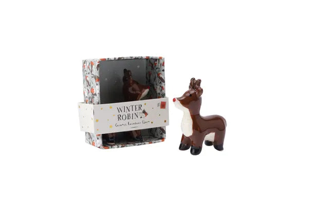 Winter Reindeer Mini Christmas Ornament