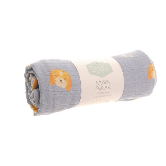 Ziggle Cockapoo Puppy Baby Muslin – Soft 100% Cotton Swaddle and Comfort Blanket