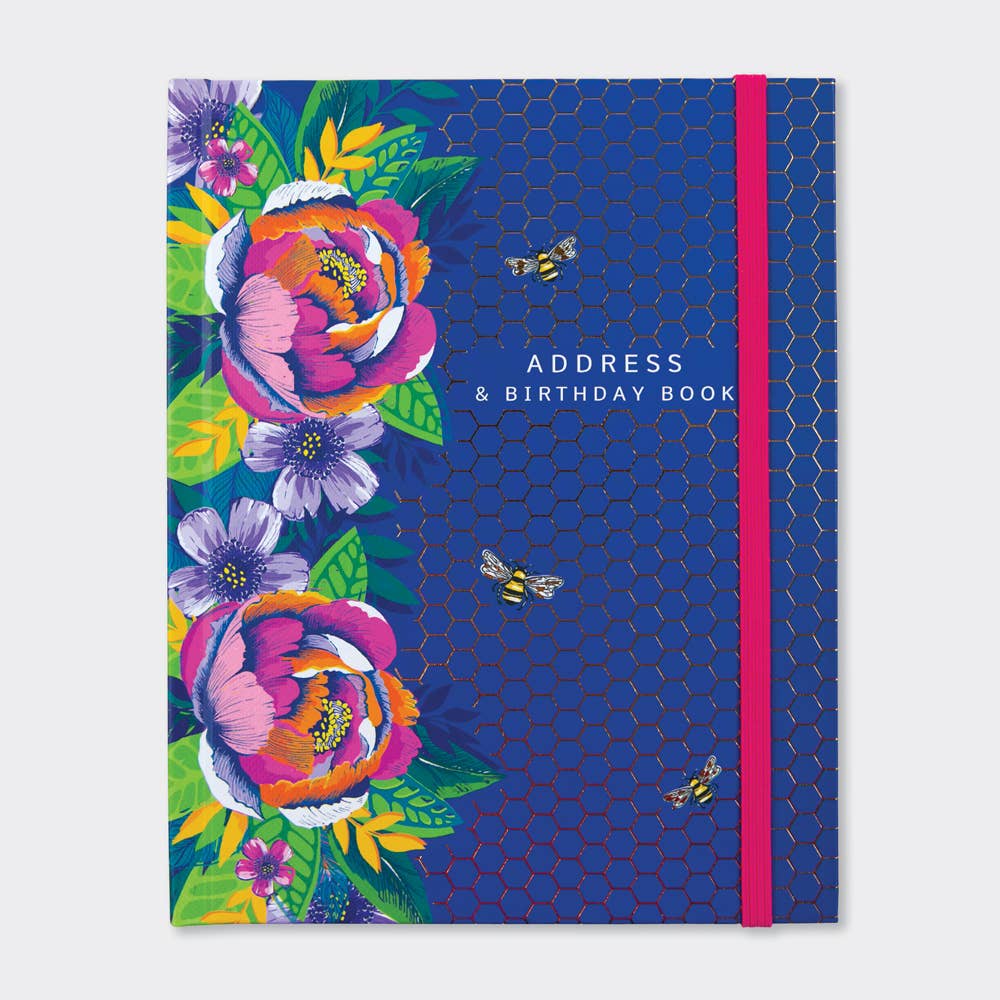 Luxury Floral & Bee Address Book