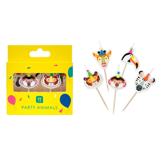 Animal Birthday Candles | 5 Pack | Kids Birthday |