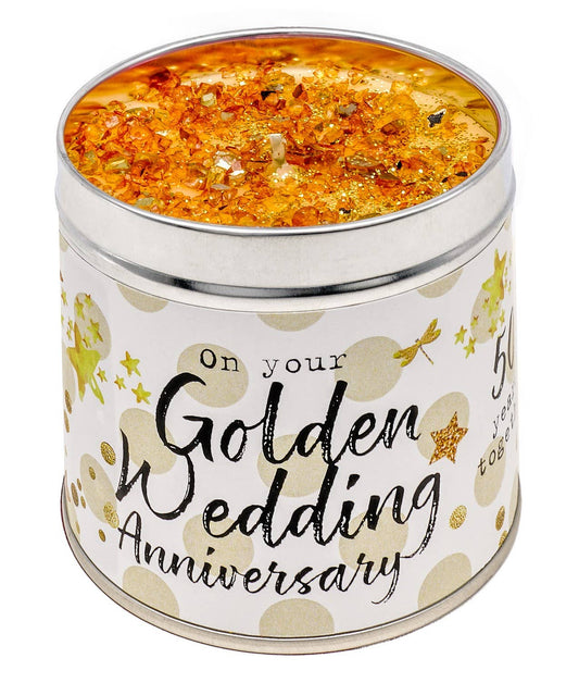 50th Golden Wedding Anniversary Candle - Best Kept Secrets