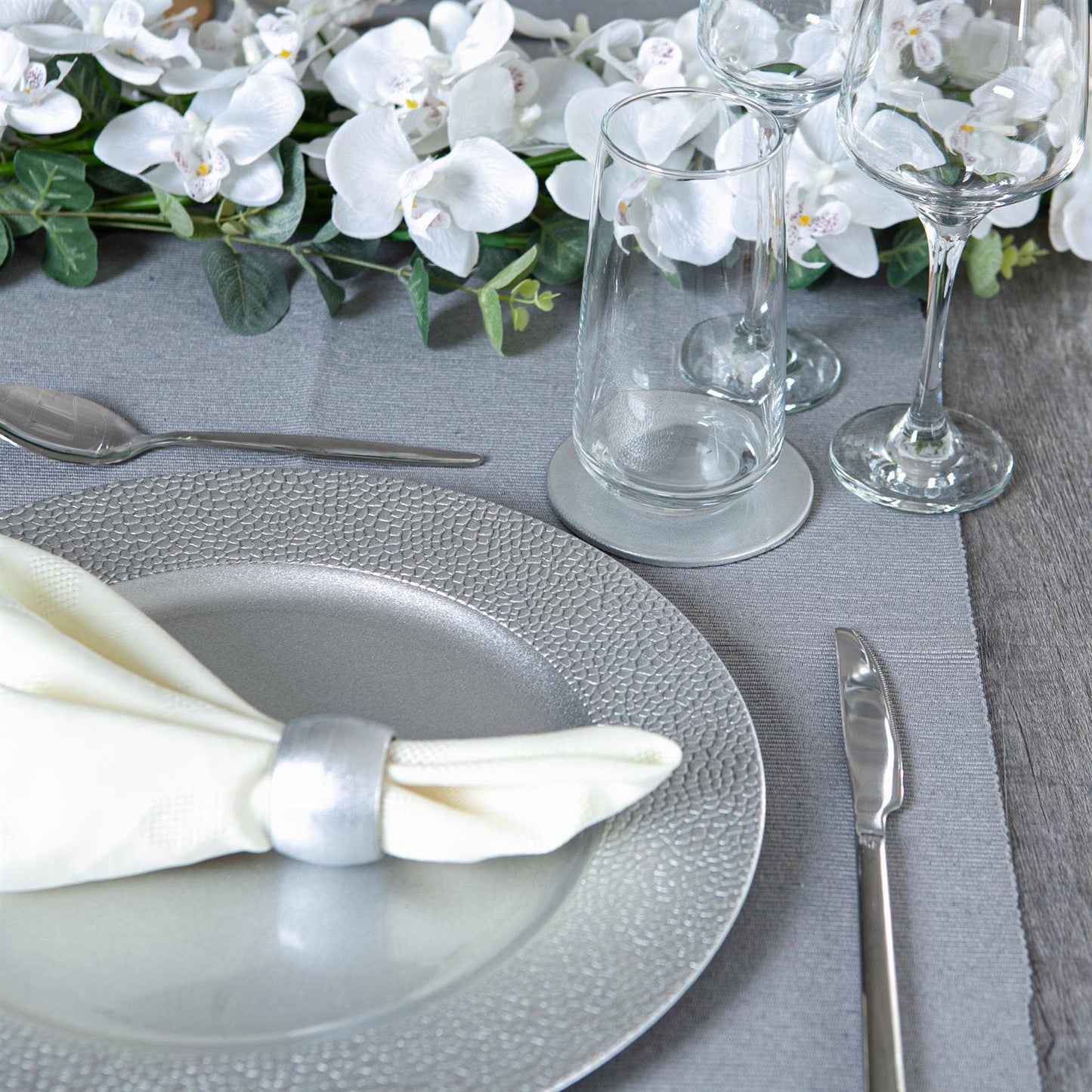 Metallic Melamine Napkin Ring - Silver and Gold