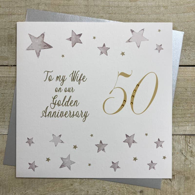 Wife 50th Golden Anniversary Large Card