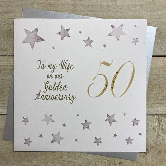 Wife 50th Golden Anniversary Large Card