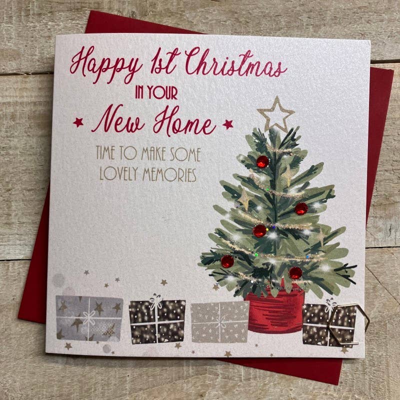 1st Christmas In Your New Home Card - White Cotton Cards