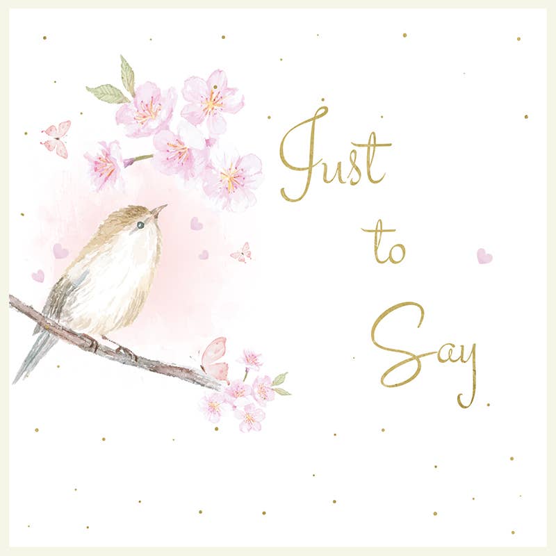 Blossom Love Just to Say Blank card