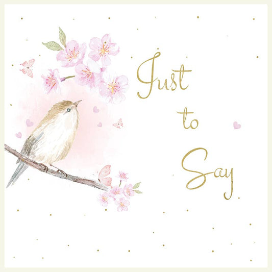 Blossom Love Just to Say Blank card