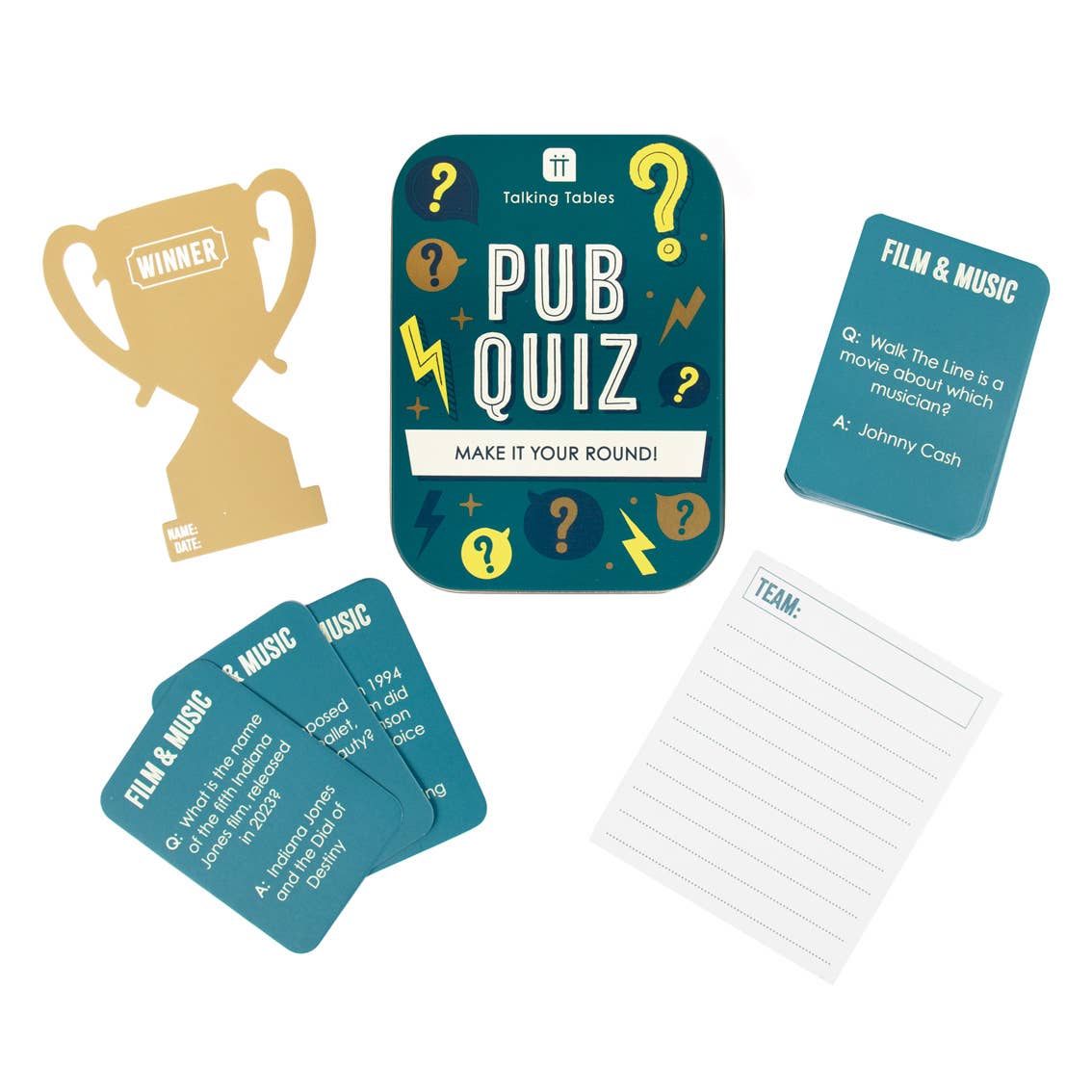 Pub Quiz Tin Game | General Knowledge Trivia | Portable |