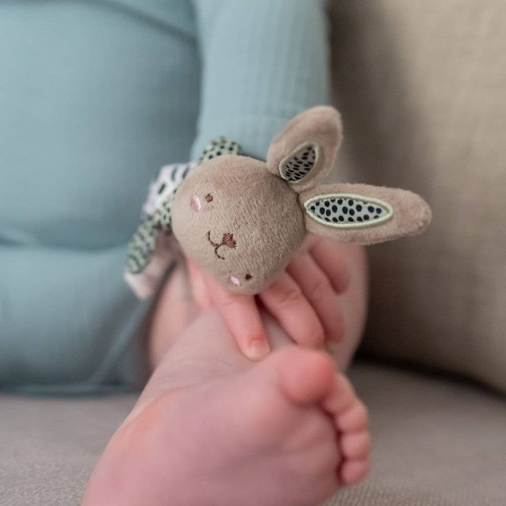Baby Bunny Wrist Rattles – Sensory Soft Toy Set