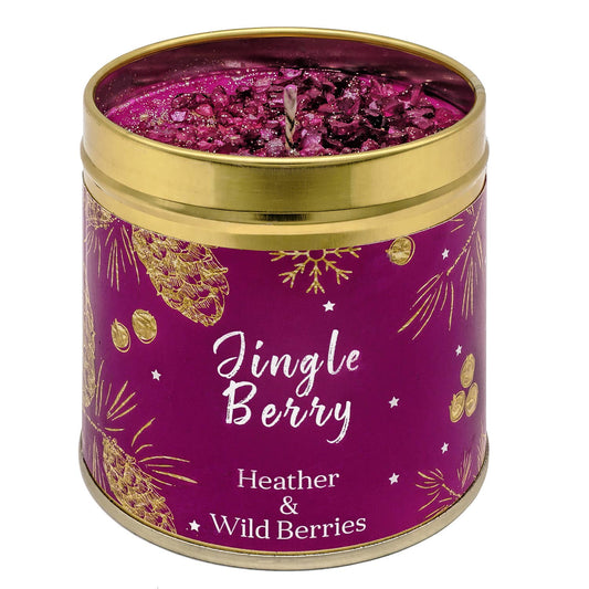 Jingle Berry Scented Candle Tin - Heather & Wild Berries