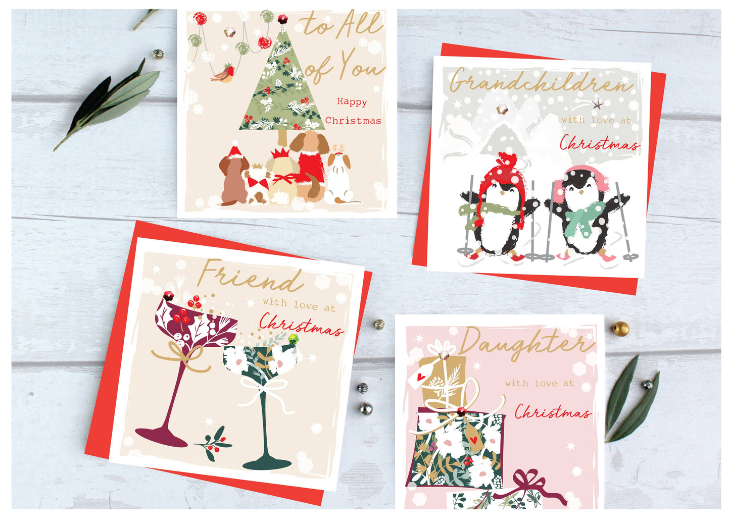 Grandparents Snowglobe Christmas Sequin Wholesale Card