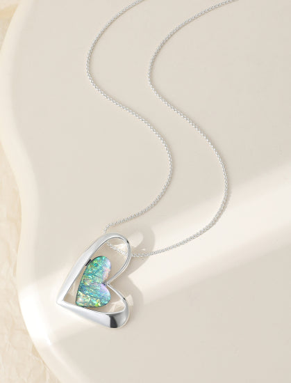Silver Plated Heart Pendant Necklace
