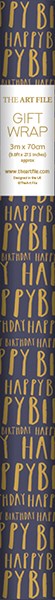 Happy Birthday Gift Wrap 3m Roll
