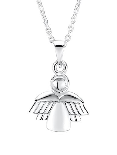 Girls' Sterling Silver Guardian Angel Pendant Necklace | Jo For Girls | Gift Boxed