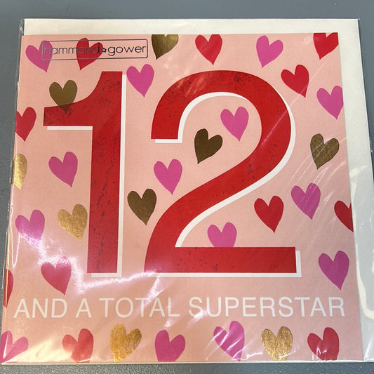 12 Birthday Card - H&G