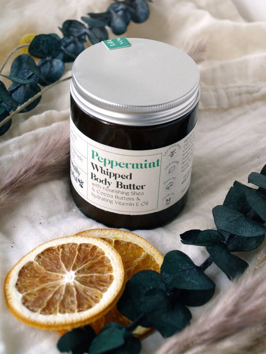 Peppermint Whipped Body Butter, 100% Natural Ingredients,