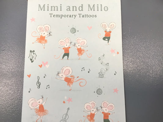 Mimi and Milo Temporary Tattoos