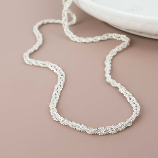 Willow silver plated margarita chain necklace
