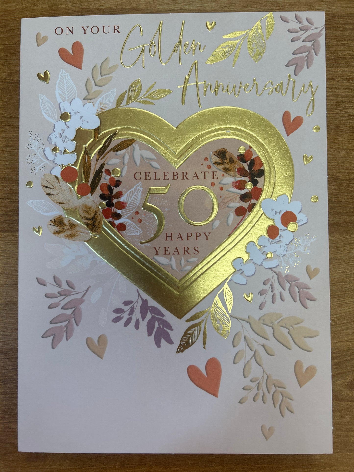 50th Golden Wedding Anniversary Card - Words 'n' Wishes