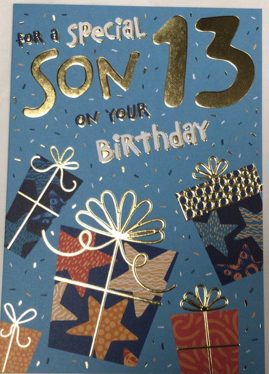 Son 13th Birthday Card - Words 'n' Wishes