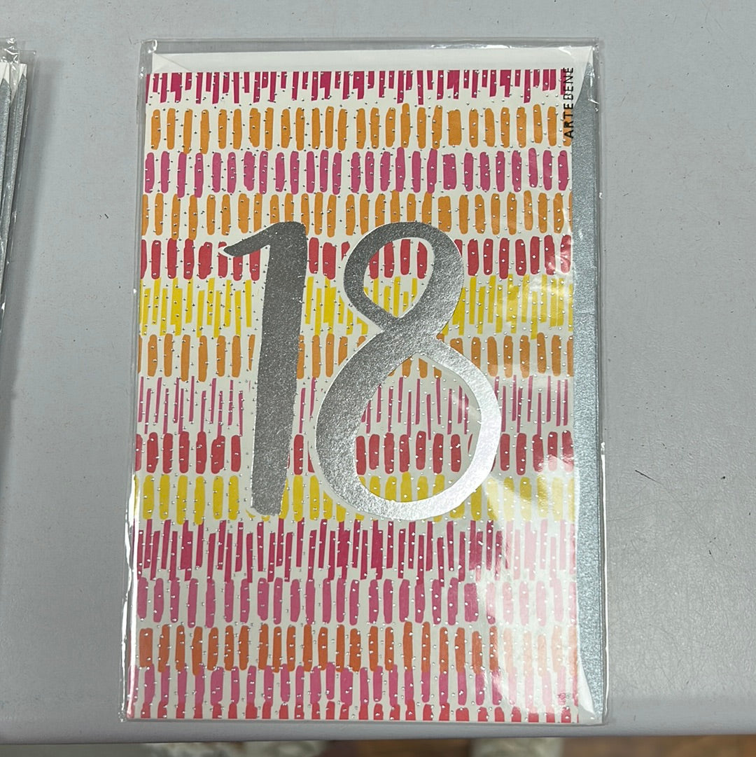 18 birthday card - Artebene