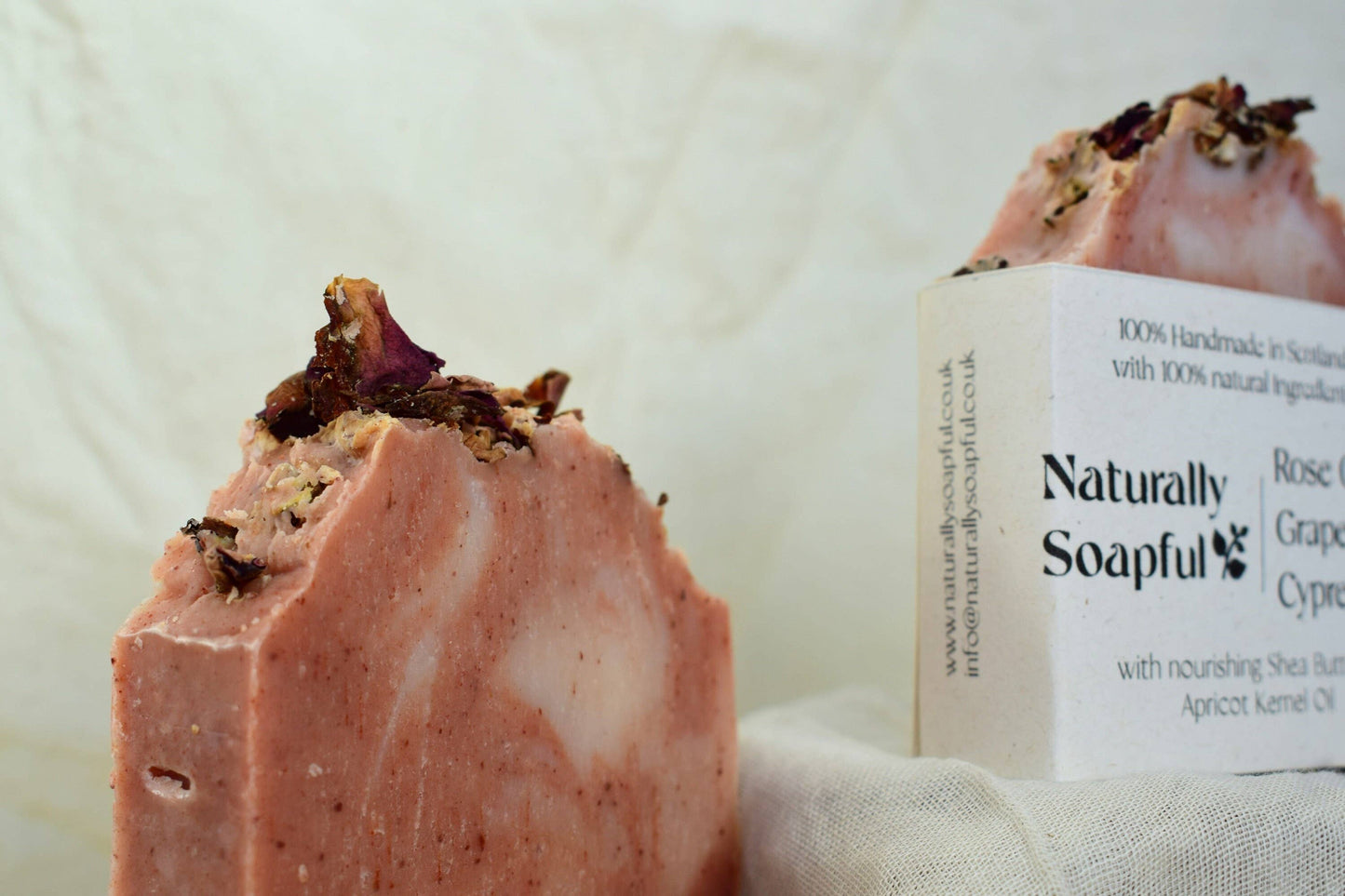 Naturally Soapful Rose Geranium 100% Natural, Vegan Handmade Self Care Soap