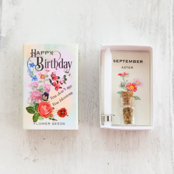 Happy Birthday Birth Seed Month Matchbox Collection