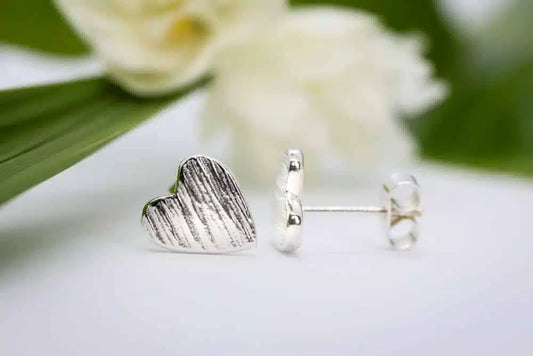 By Rebecca Sterling Silver Hearts Together Studs