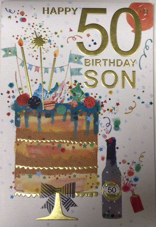 Son 50th Birthday Card - Words 'n' Wishes
