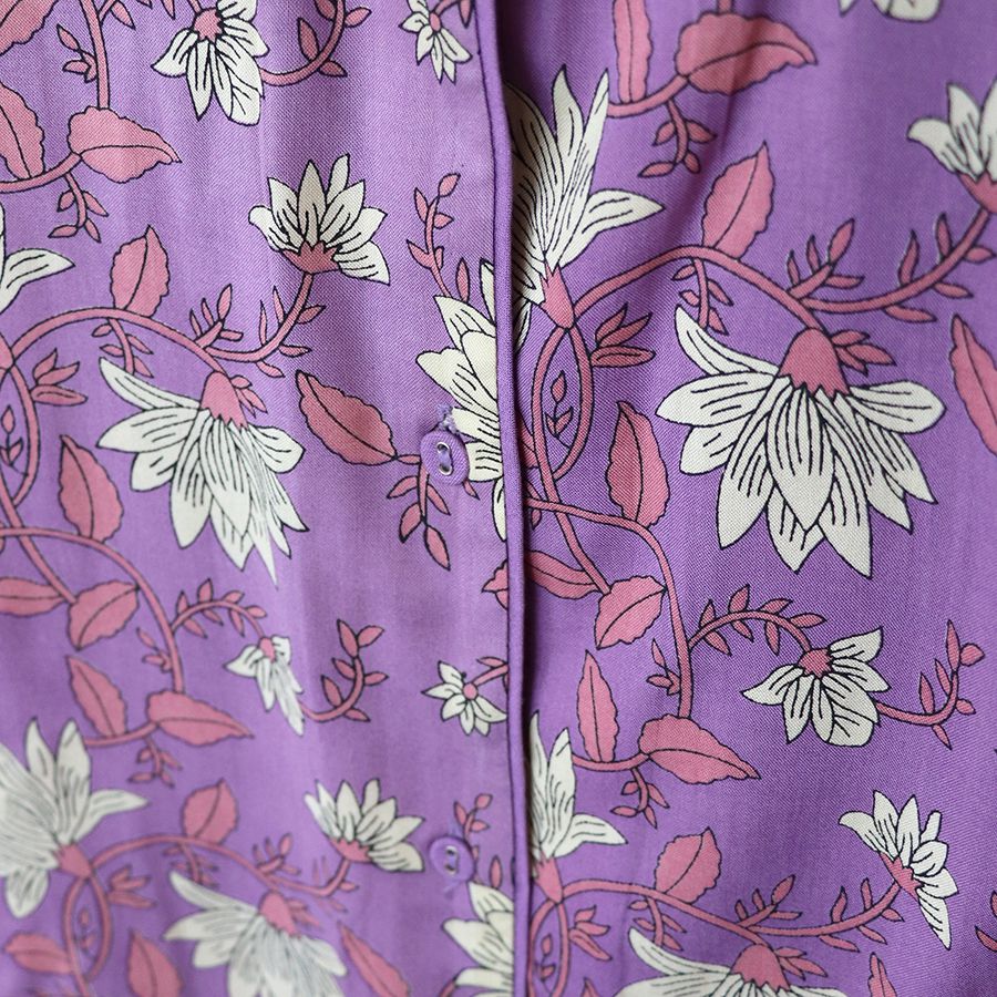 Peace of Mind Lavender mix floral print luxury eco pyjamas