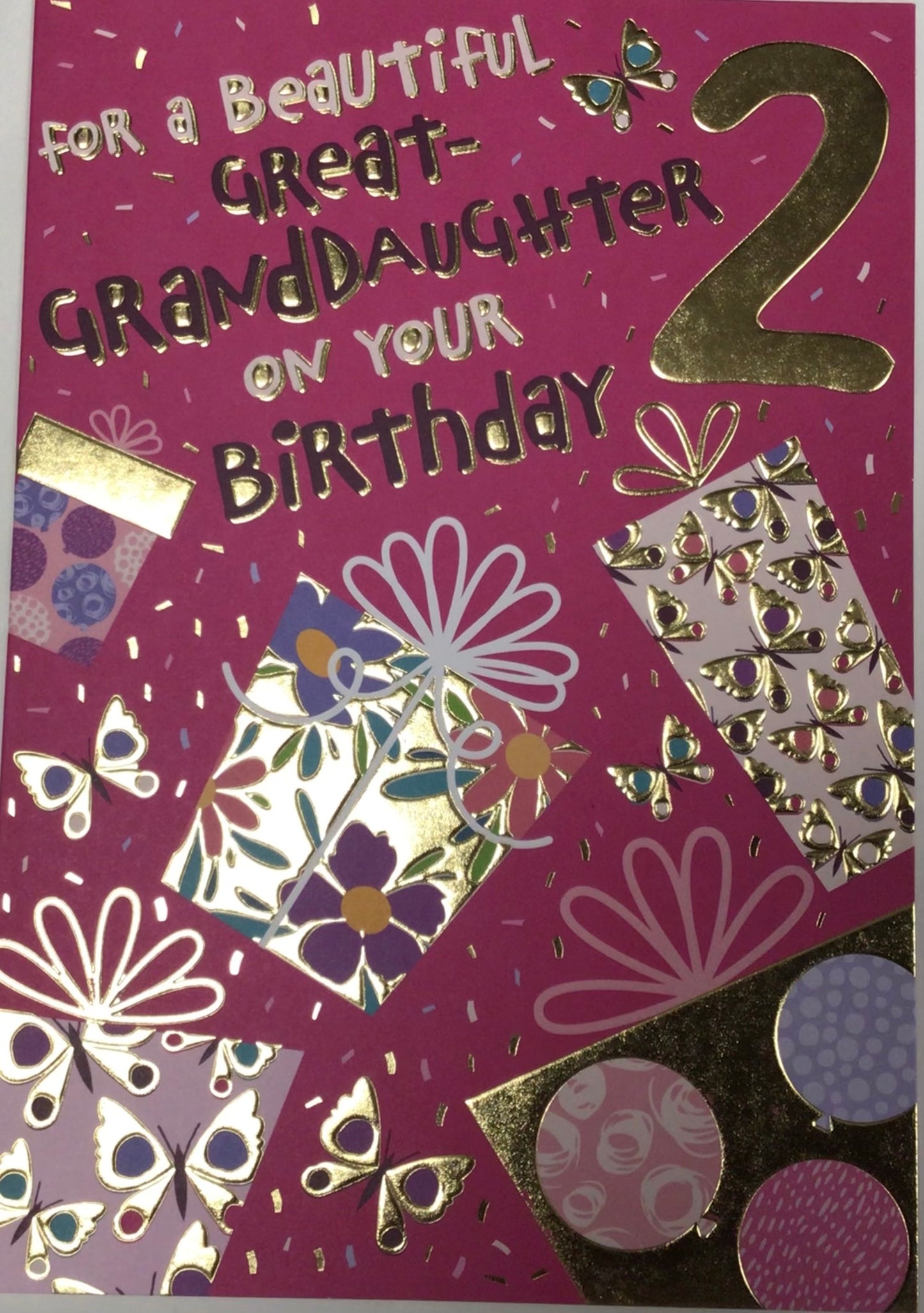 Great Granddaughter 2nd Birthday Card - Words 'n' Wishes