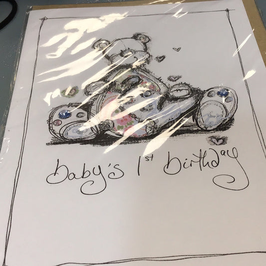 1st birthday card Tracey Russell