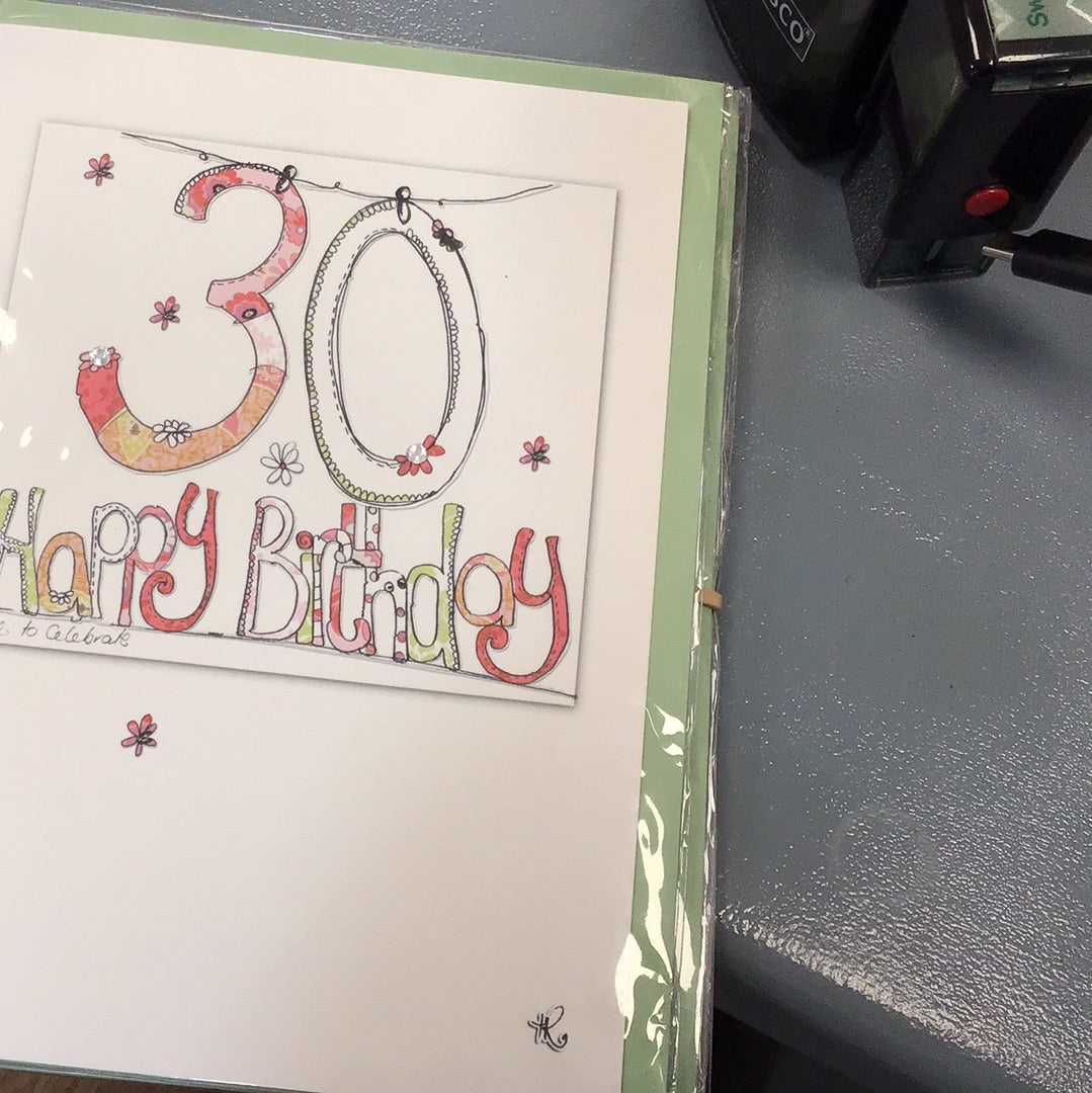 30th Birthday Card - Tracy Russell