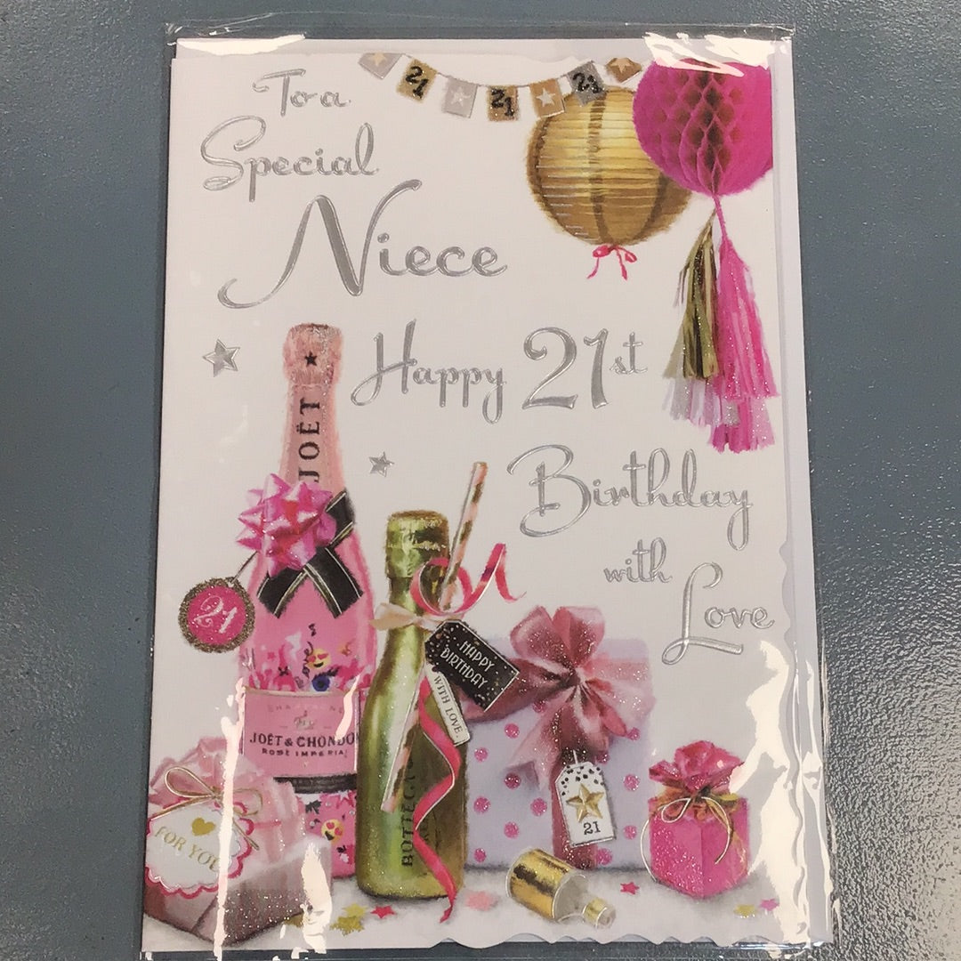 21st Niece Birthday Card - JJ