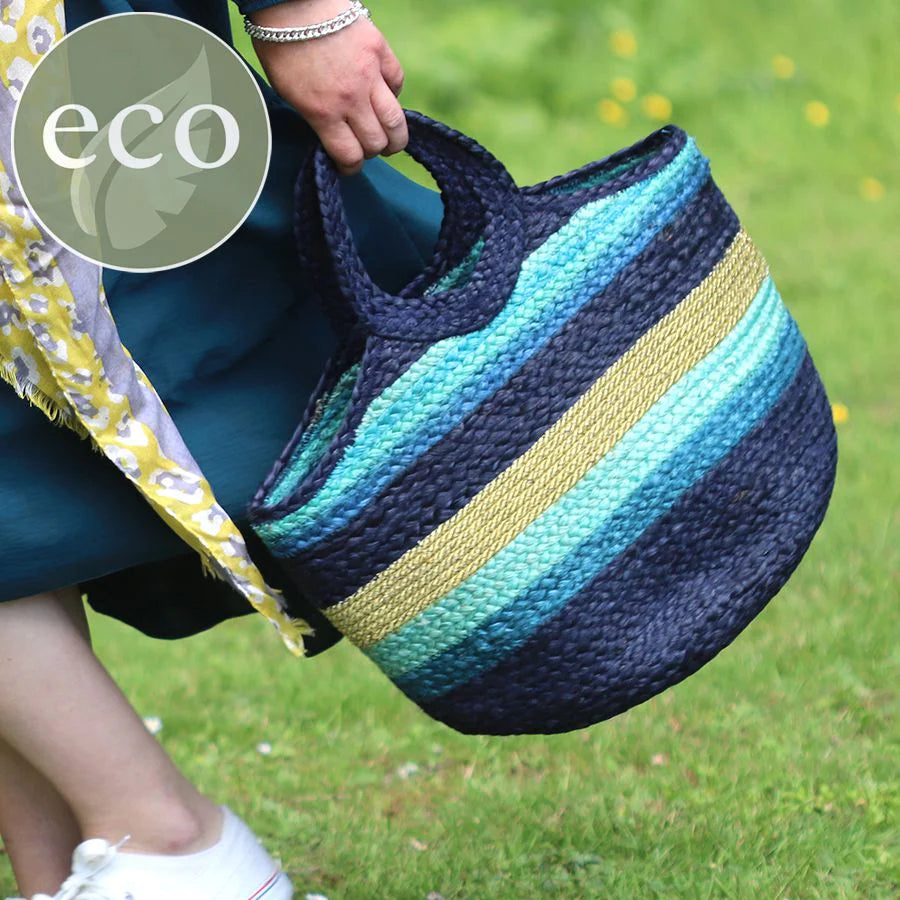 POM Striped Jute Bags