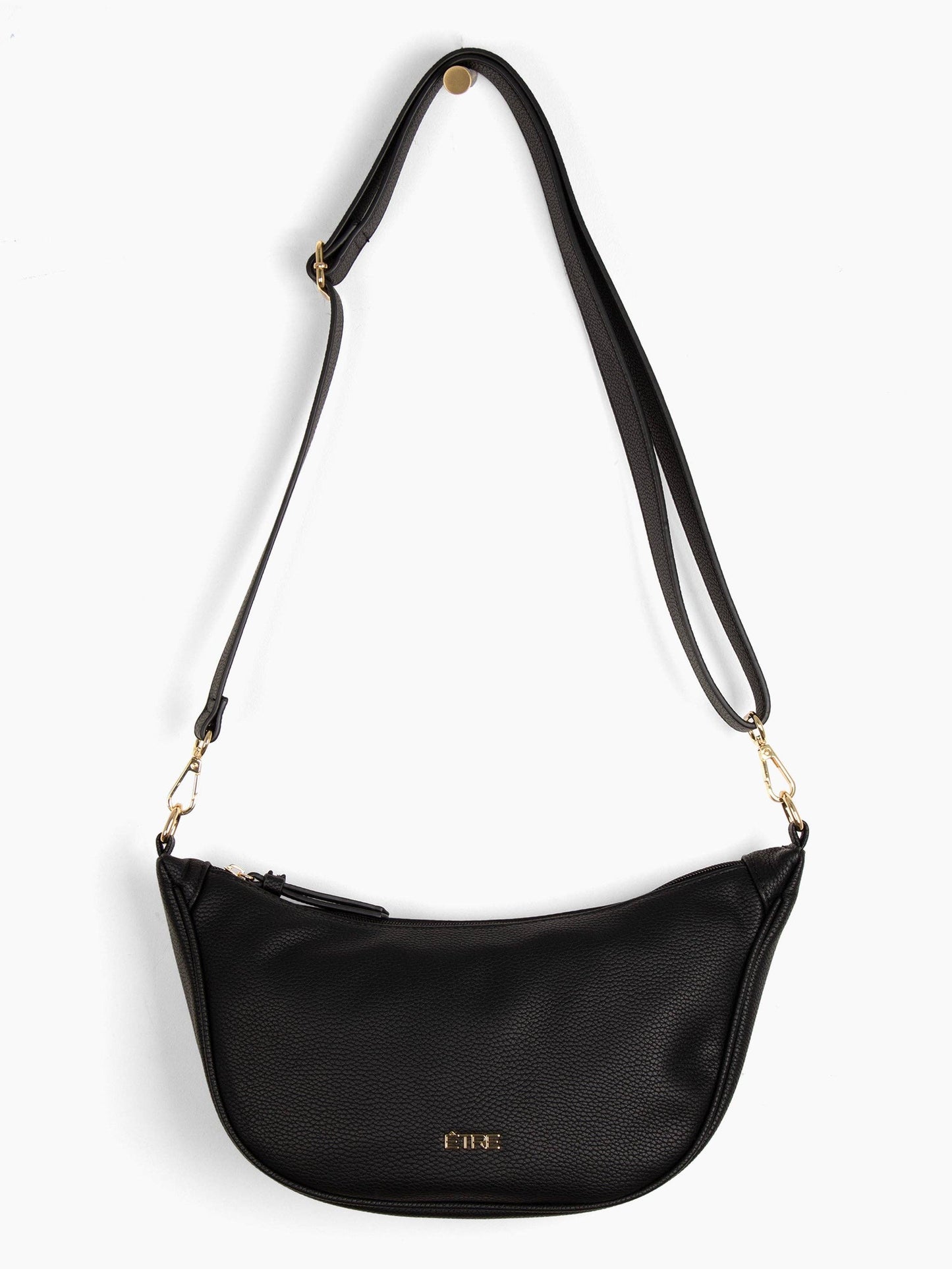 Half Moon Crossbody Bag - Black