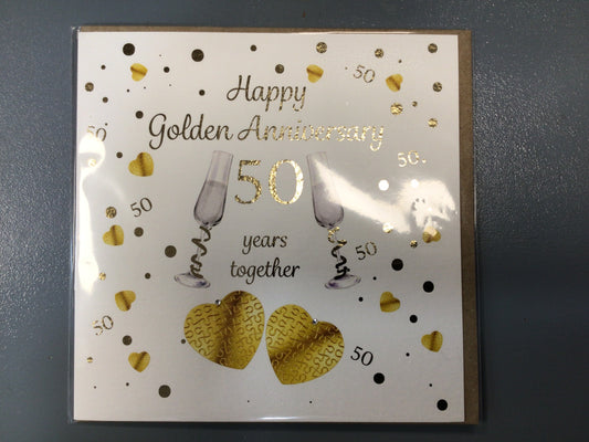 Golden Wedding Anniversary Card 50 Years together