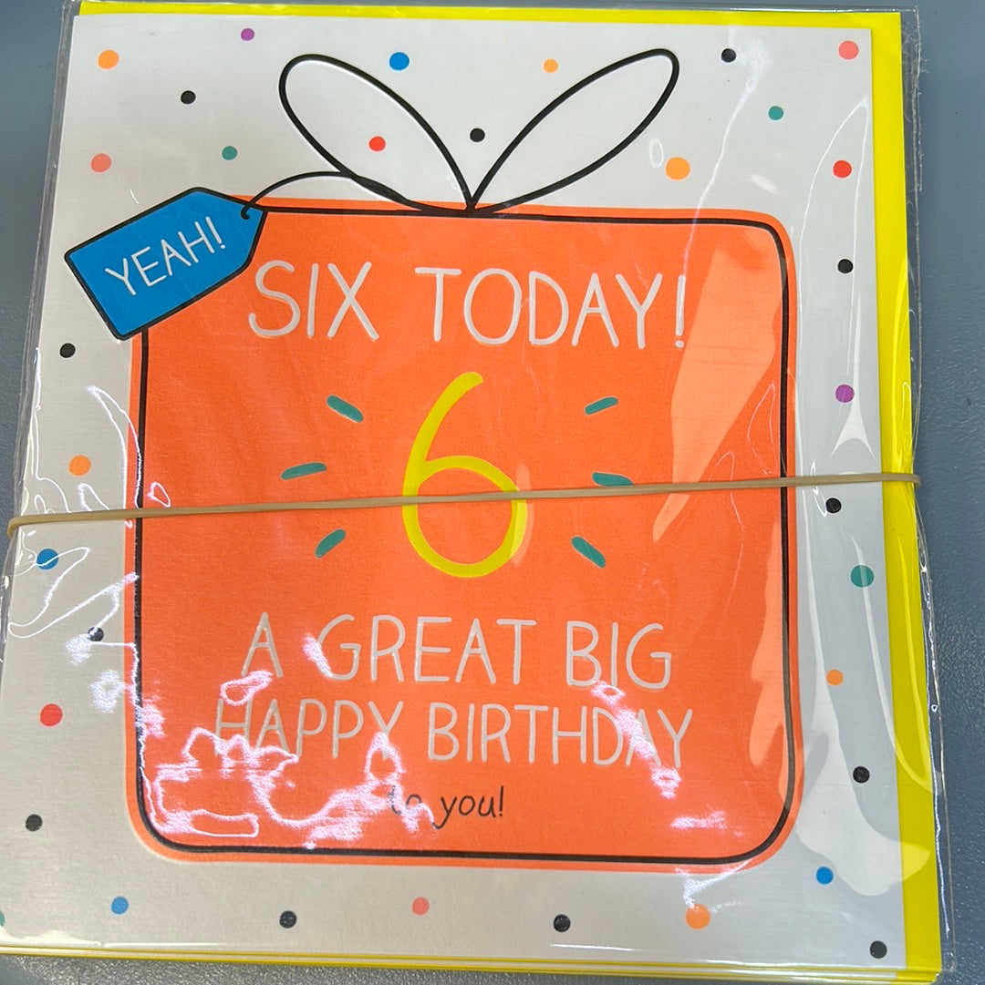 6th Birthday Card - Pigment