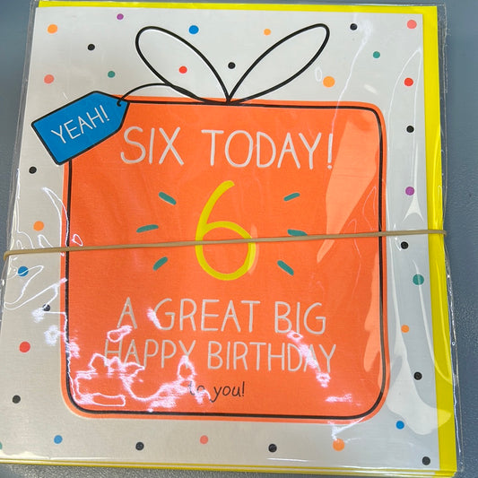 6th Birthday Card - Pigment