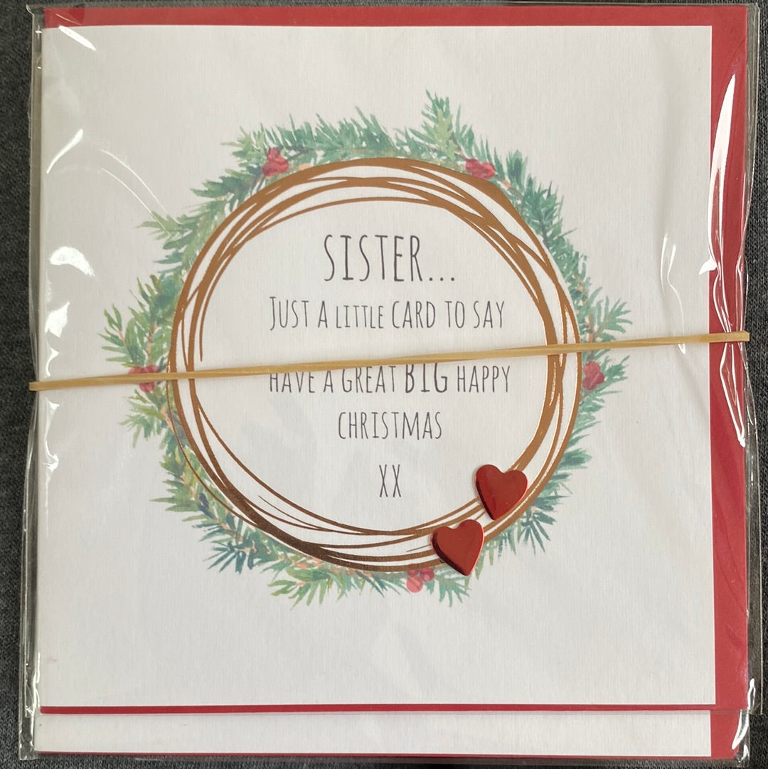 Sister Christmas Card - Tracey Russell